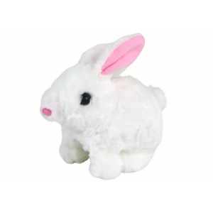 mamido Interaktivní plyšák králík bílý s dlouhou srstí
