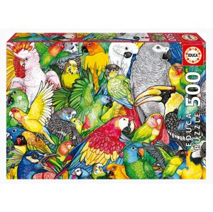 Puzzle Parrots Educa 500 dílků a Fix lepidlo