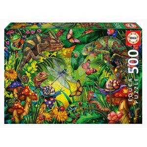 Puzzle Colourful Forest Educa 500 dílků a Fix lepidlo