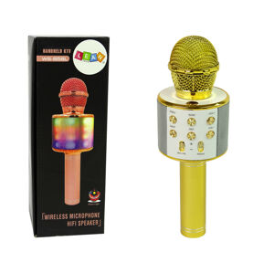 mamido Bezdrátový karaoke mikrofon WS-858 zlatý