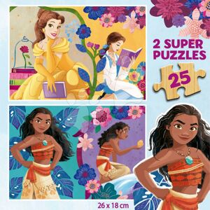 Drevené puzzle Disney Princess Educa 2x25 dielov od 3 rokov EDU19671