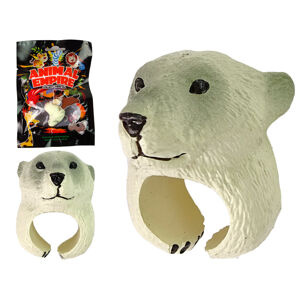 mamido Dětský prsten na ruku s bílým medvědem