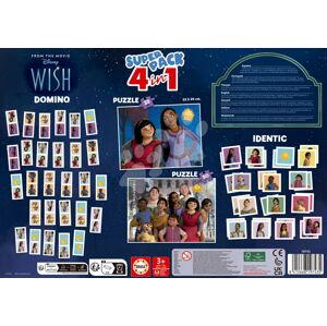 Superpack 4v1 Wish Educa domino pexeso a puzzle s 25 a 50 dielikmi od 3 rokov EDU19743