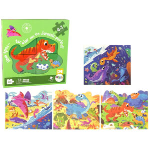mamido Puzzle 4v1 Jurský park s dinosaury 73 dílků