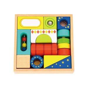 Dřevěná hračka Dřevěné kostky pro děti - multifunkční