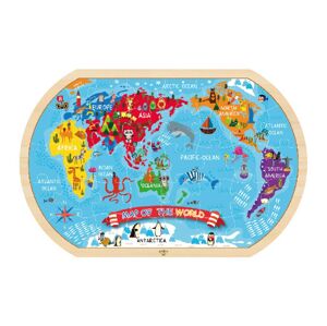 Dřevěná hračka Dřevěné puzzle pro děti - Mapa světa
