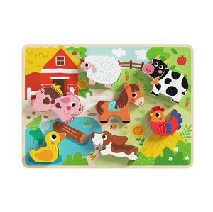Dřevěná hračka Vkládací puzzle - Zvířátka na farmě