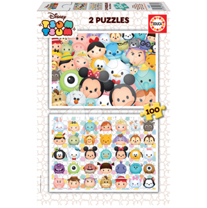 Dětské puzzle Disney Tsum Tsum Educa 2x100 dílků 16862