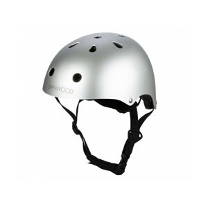 BANWOOD Dětská helma na kolo - jednobarevná barva: stříbrná