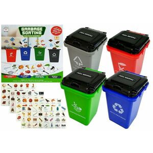 mamido Ekologická hra sada na třídění odpadu se 4 kontejnery