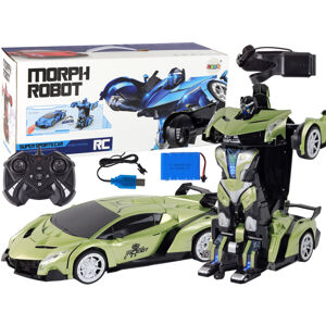 mamido Auto Robot Transformers 2v1 na dálkové ovládání RC 1:10 zelená