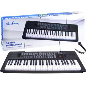 mamido Dětský keyboard s Mikrofonem 54 kláves černý