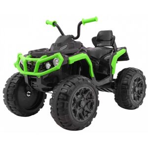 mamido Dětská elektrická čtyřkolka ATV černo-zelená PŘEDVÁDĚCÍ KUS