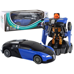 mamido Auto Robot 2v1 Transformers Bugatti modré