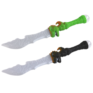mamido Světelný meč s rukojetí Dinosaurus zelená černá