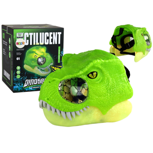 mamido Dinosauří maska s efekty zelená