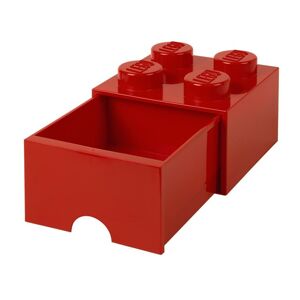 LEGO úložný box 4 s šuplíkem - červená