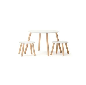 Kid's Concept Dětský stůl a židle (stoličky) - bílý set