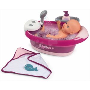 Vanička s tekoucí vodou elektronická Violette Baby Nurse Smoby s jacuzzi koupelí a Led osvětlením pro 42 cm panenku