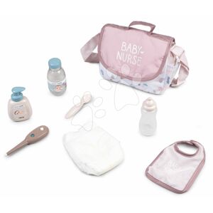 Přebalovací taška s plenkou Changing Bag Natur D'Amour Baby Nurse Smoby s 8 doplňky pro 42 cm panenku