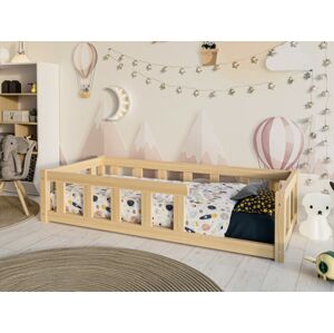 ELIS DESIGN Dětská postel se zábranou (plůtkem) - nízká rozměr lůžka: 90 x 180 cm