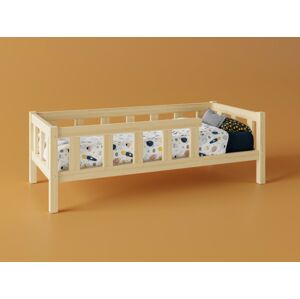 ELIS DESIGN Dětská postel se zábranou (plůtkem) 90x200 cm - na nožkách