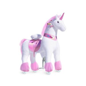 PonyCycle Mechanický jezdící kůň (na kolečkách) pro děti - jednorožec růžový varianta: Velikost 5