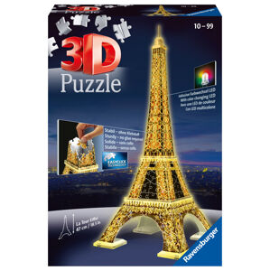 RAVENSBURGER 3D PUZZLE 125791 Eiffelova věž (Noční edice) 216 dílků