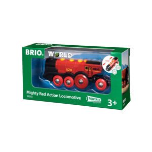 BRIO WORLD 33592 Mohutná červená akční lokomotiva na baterie