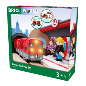 BRIO WORLD 33513 Železniční sada se soupravou metra a nástupištěm