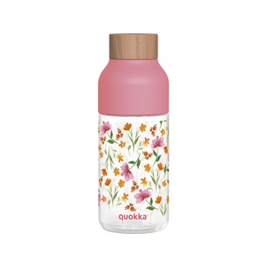 Quokka Plastová láhev Ice Pink Flowers 570 ml