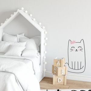Yokodesign Nálepka na zeď - barevné postavičky - koťátko Velikost: střední - M