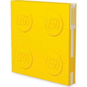 LEGO zápisník s gelovým perem jako klipem - žlutý