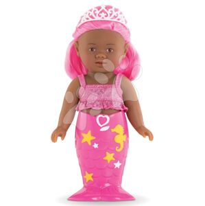 Panenka Mořská panna Melia Mini Mermaid Corolle s hnědýma očima a růžovými vlasy 20 cm