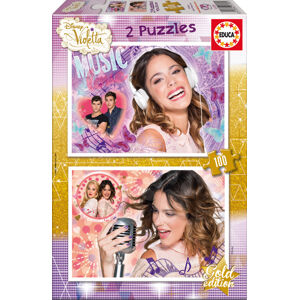 Dětské puzzle Disney Violetta Educa 2x100 dílů 16189 barevné