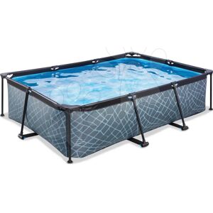 Bazén s filtrací Stone pool Exit Toys ocelová konstrukce 220*150 cm šedý od 6 let