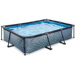 Bazén s filtrací Stone pool Exit Toys ocelová konstrukce 300*200 cm šedý od 6 let