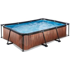 Bazén s filtrací Wood pool Exit Toys ocelová konstrukce 300*200 cm hnědý od 6 let