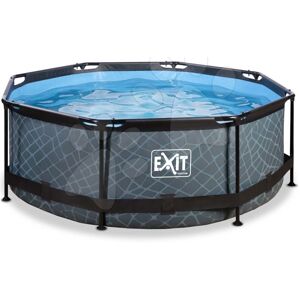 Bazén s filtrací Stone pool Exit Toys kruhový ocelová konstrukce 244*76 cm šedý od 6 let