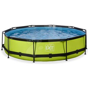 Bazén s filtrací Lime pool Exit Toys kruhový ocelová konstrukce 360*76 cm zelený od 6 let