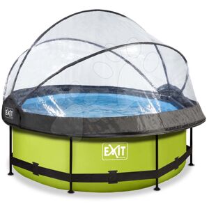 Bazén s krytem a filtrací Lime pool Exit Toys kruhový ocelová konstrukce 244*76 cm zelený od 6 let