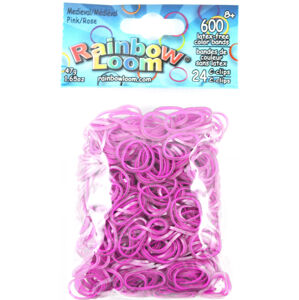 Rainbow Loom originální gumičky pro děti středověké růžové 600 kusů 21711