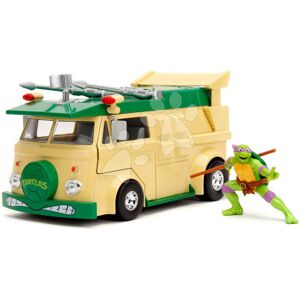 Autíčko Turtles Party Wagon Jada kovové s otevíratelnými dveřmi a figurka Donatello délka 20 cm 1:24
