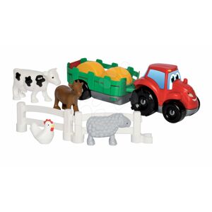 Écoiffier stavebnice Traktor s přívěsem a se zvířátky 3348