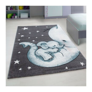 ELIS DESIGN Dětský koberec - Slůně na chobotu barva: šedá x modrá, rozměr: 120x170