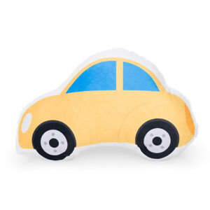ELIS DESIGN Dětský plyšový polštářek - Žluté auto