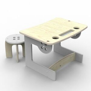 Dětský mini psací stůl se stoličkou barva: šedá