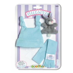Écoiffier dětské šatičky Clip Strip Nursery pro panenku 4050 modré/růžové