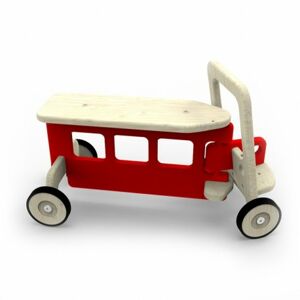 Planeco dřevěné odrážedlo auto barva: červená