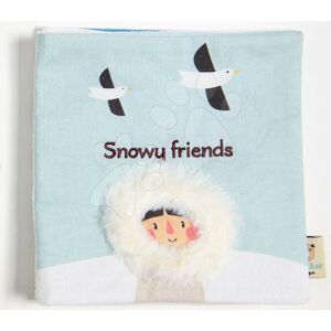 Textilní knížka Snowy Friends Activity Book ThreadBear polární zvířátka 100% jemná bavlna od 0 měsíců